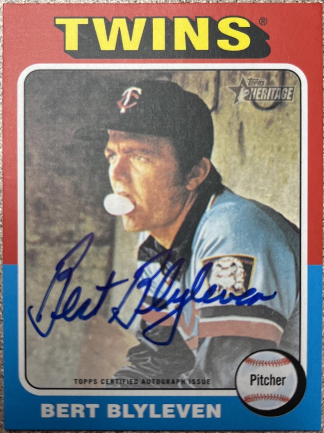 Bert Blyleven #ROA-BBL Baseball Cards 2024 Topps Heritage Mini Real One Autograph