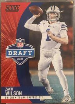 Zach Wilson #D3 Football Cards 2021 Panini Score NFL Draft