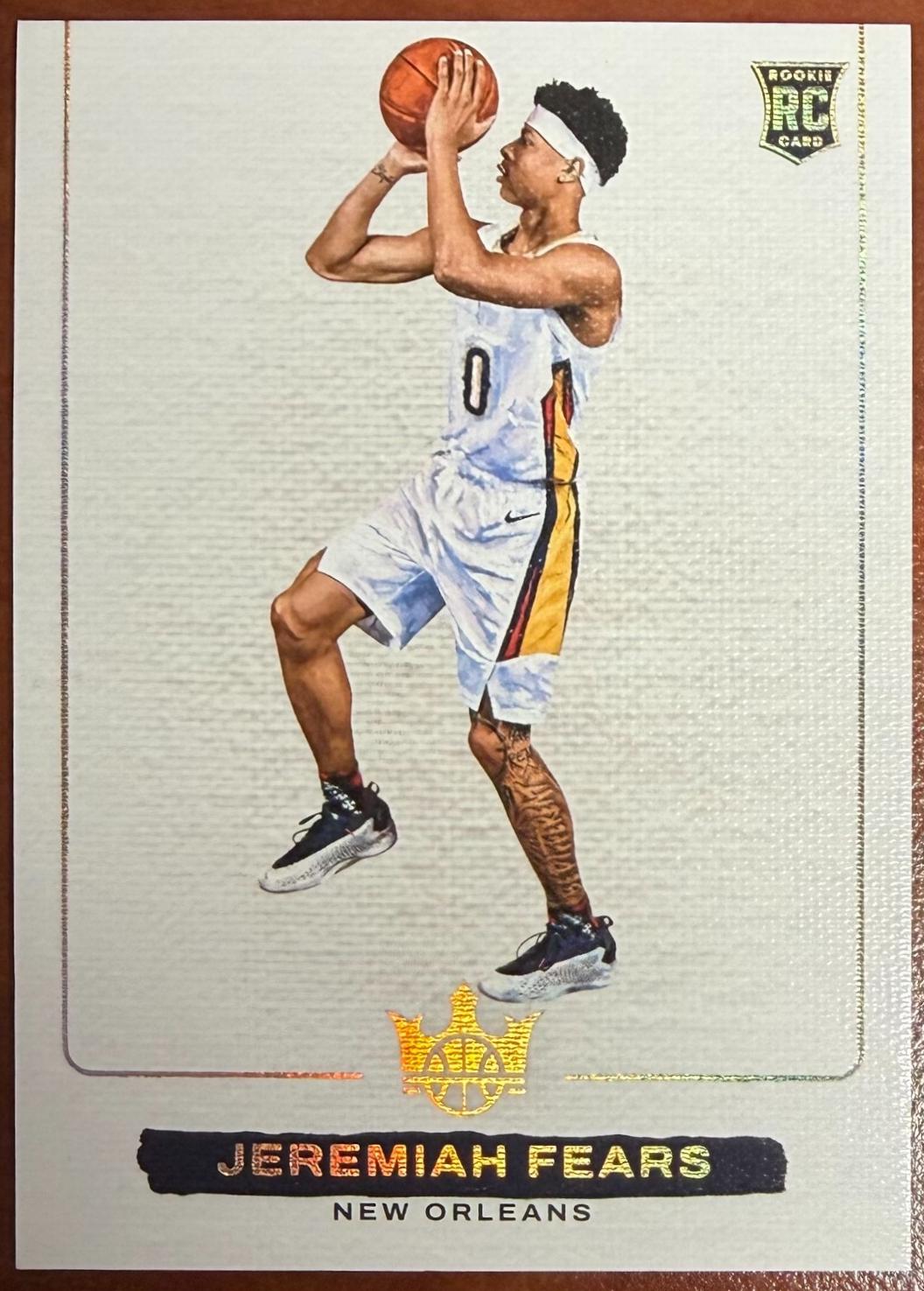 Jeremiah Fears #7 2025 Panini Court Kings Blank Slate Basketball