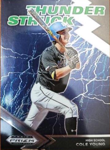 Cole Young #TH-CY Baseball Cards 2022 Panini Prizm Draft Picks Thunderstruck