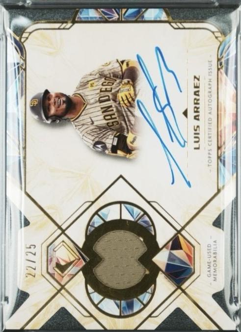 Luis Arraez #AJP-LA 2025 Topps Diamond Icons Autographed Jumbo Patch Baseball