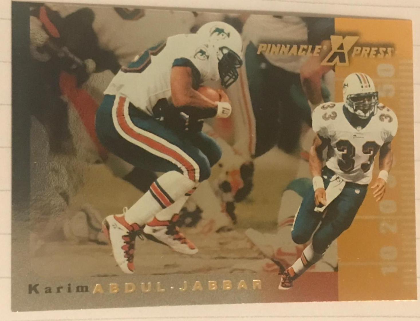 Karim Abdul-Jabbar #89 Football Cards 1997 Pinnacle X Press