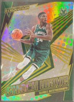 Giannis Antetokounmpo #4 Basketball Cards 2023 Panini Revolution Shock Wave