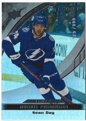 Sean Day #32 Hockey Cards 2021 Upper Deck Trilogy