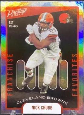 Nick Chubb #FF-5 Football Cards 2021 Panini Prestige Franchise Favorites