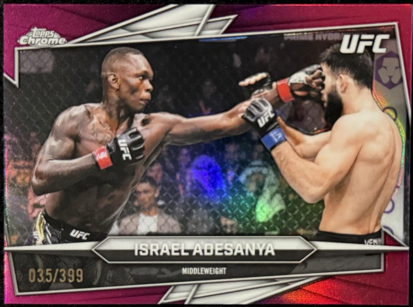 Israel Adesanya [Pink Refractor] #197
