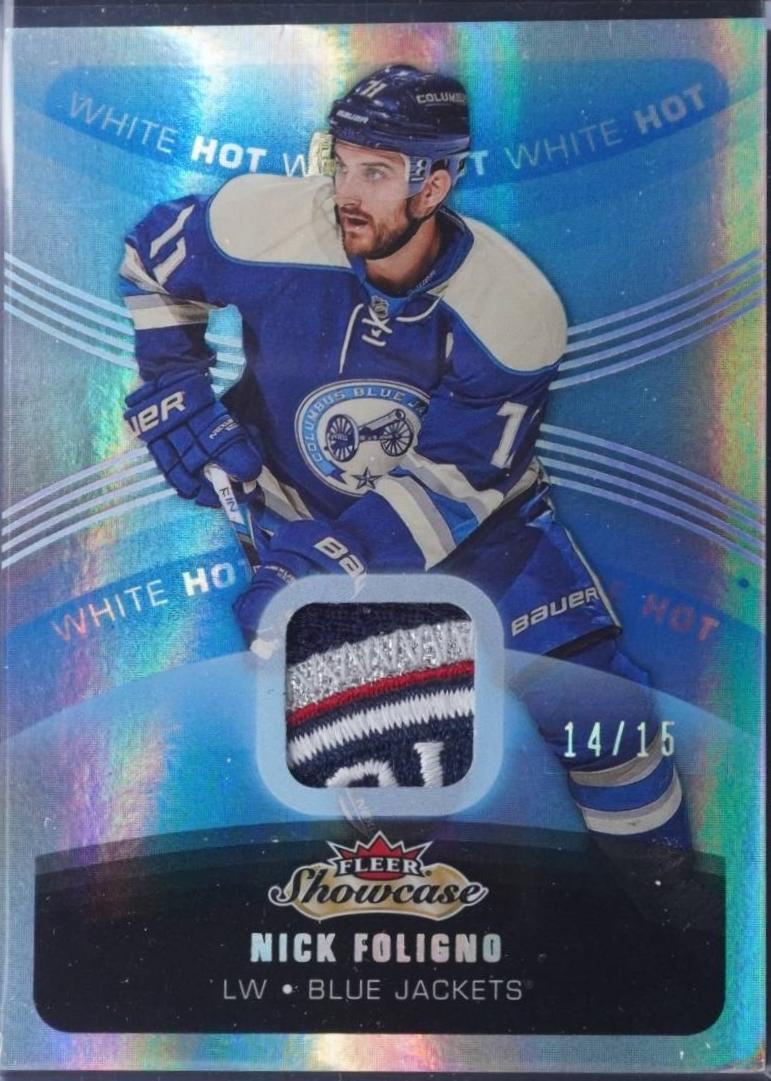 Nick Foligno #32 2015 Fleer Showcase Hockey