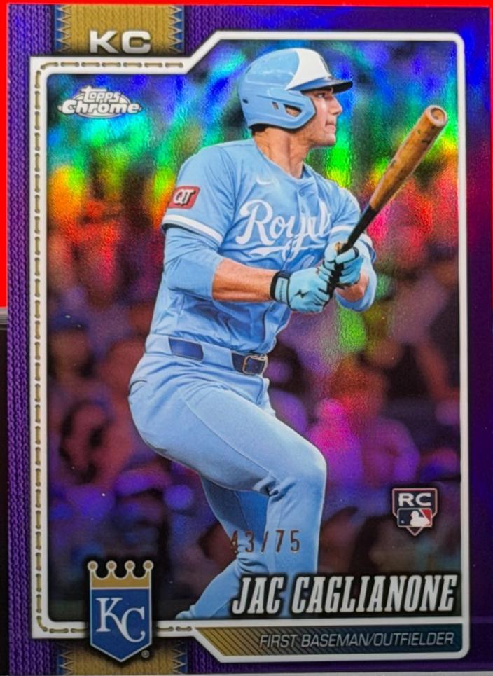Jac Caglianone [Purple Refractor] (2026 Topps Chrome)