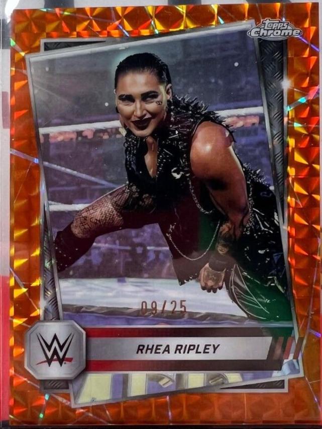 Rhea Ripley [Orange Geometric Refractor] #80 Prices | 2025 Topps Chrome ...