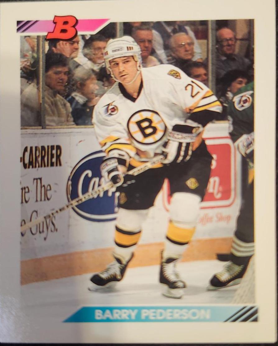 Barry Pederson #48 Hockey Cards 1992 Bowman
