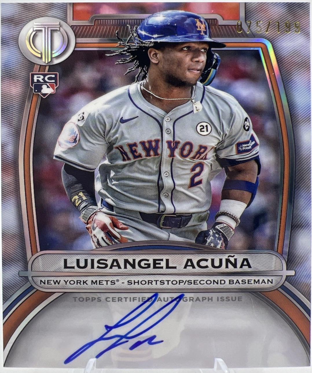 Luisangel Acuna #TA-LA Baseball Cards 2025 Topps Tribute Autograph