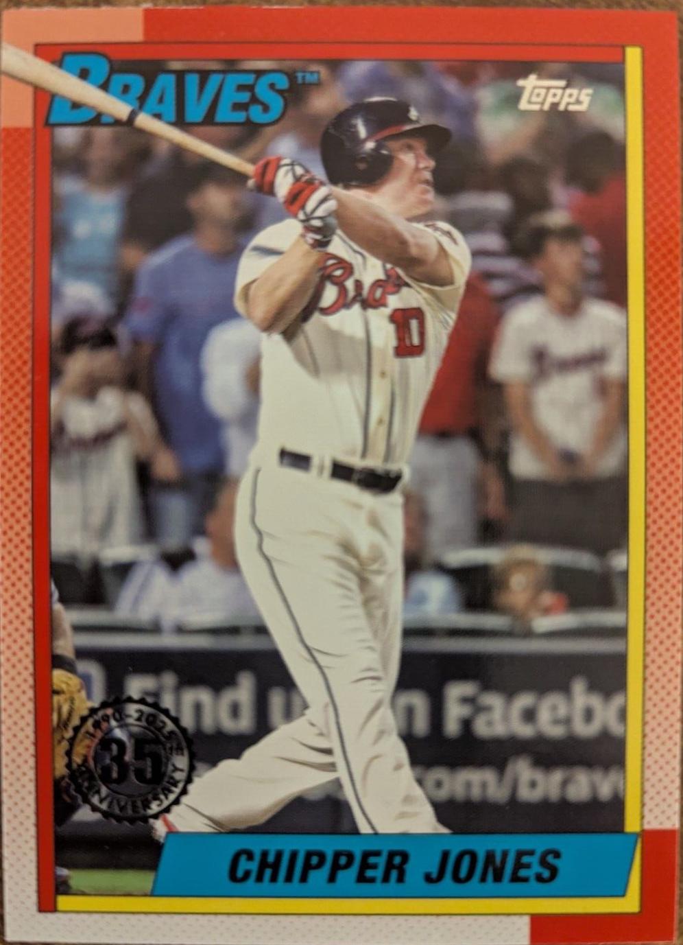 Chipper Jones #T90-16 Baseball Cards 2025 Topps 1990