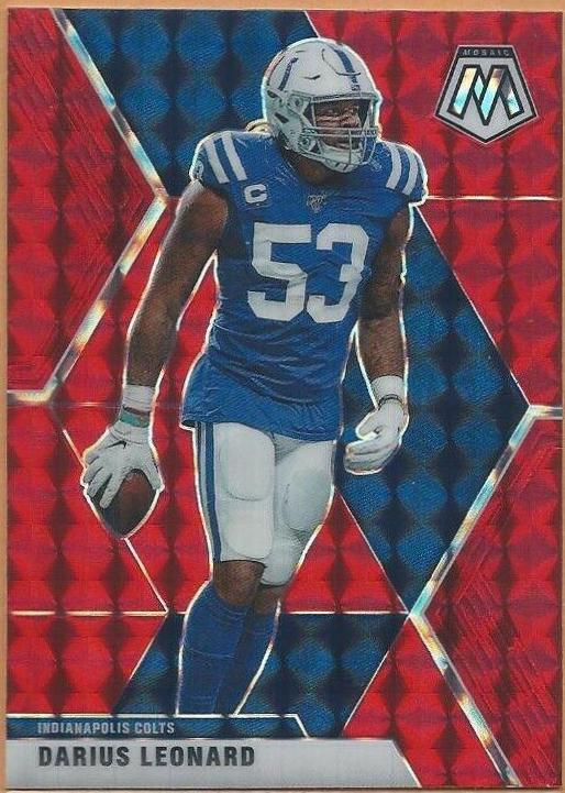 Darius Leonard [Red Mosaic] #93 Football Cards 2020 Panini Mosaic