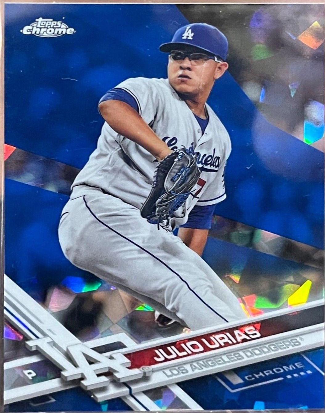 Julio Urias #582 2017 Topps Chrome Sapphire Baseball