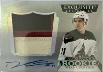 Dylan Guenther #EC-DG Hockey Cards 2022 Upper Deck The Cup Exquisite Rookie Auto Patch