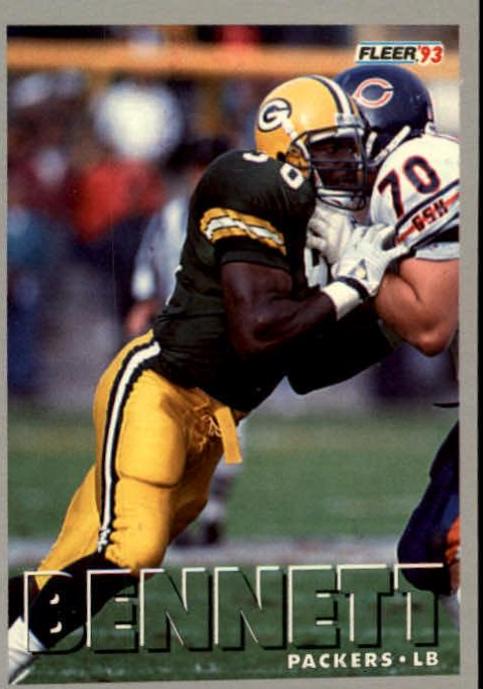 Tony Bennett #20 Football Cards 1993 Fleer