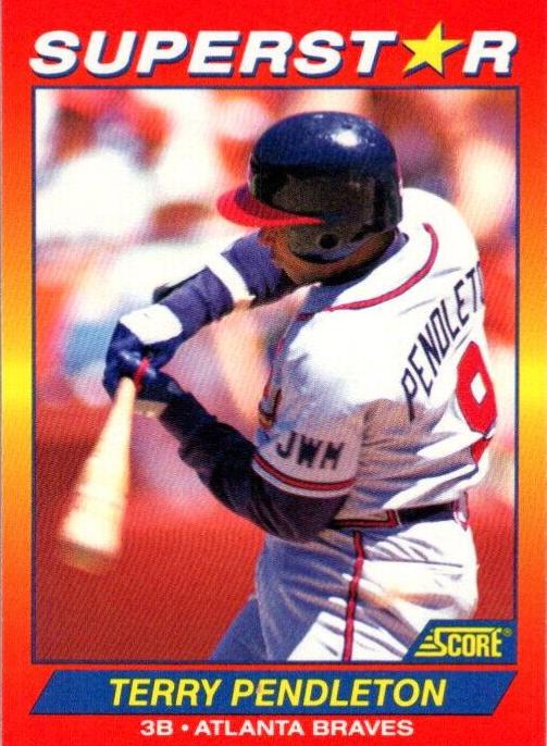 Terry Pendleton #45 Baseball Cards 1992 Score Superstars