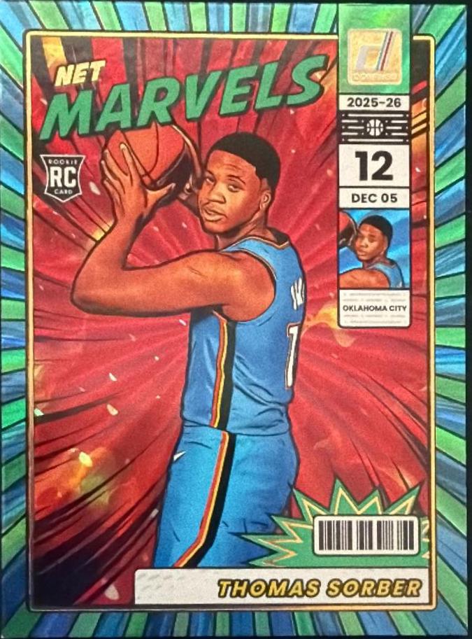 Thomas Sorber #9 2025 Panini Donruss Net Marvels Basketball
