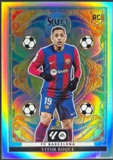 Vitor Roque #12 Soccer Cards 2023 Panini Select La Liga Stained Glass