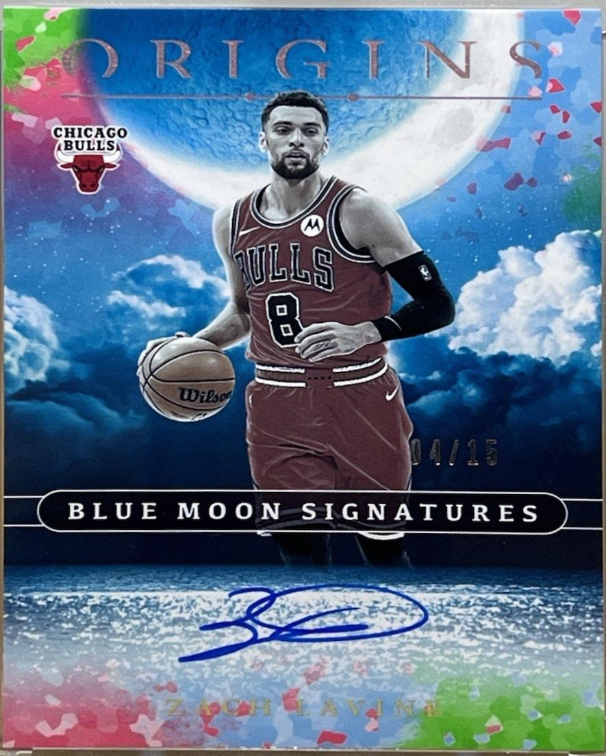 Zach LaVine #23 Basketball Cards 2024 Panini Origins Blue Moon Signature