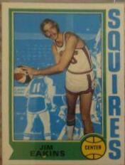 Jim Eakins #258 Basketball Cards 1974 Topps