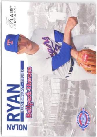 Nolan Ryan #1-BH Baseball Cards 2003 Flair Greats Ballpark Heroes