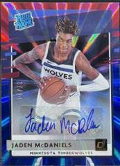 【激レアRC auto】　Jaden McDaniels Jaden McDaniels [Auto Red Blue Laser] #239 Prices | 2020 Donruss