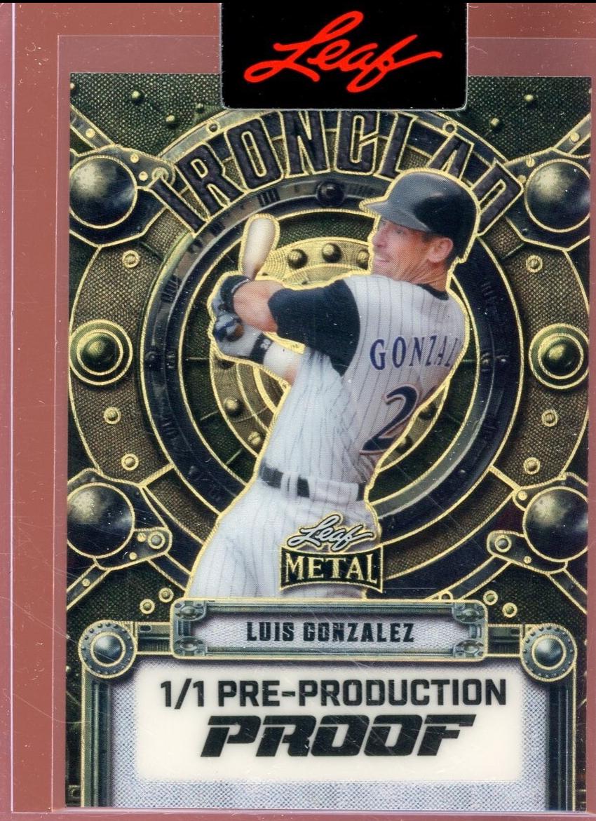 Luis Gonzalez #I-LG1 Baseball Cards 2024 Leaf Metal Ironclad