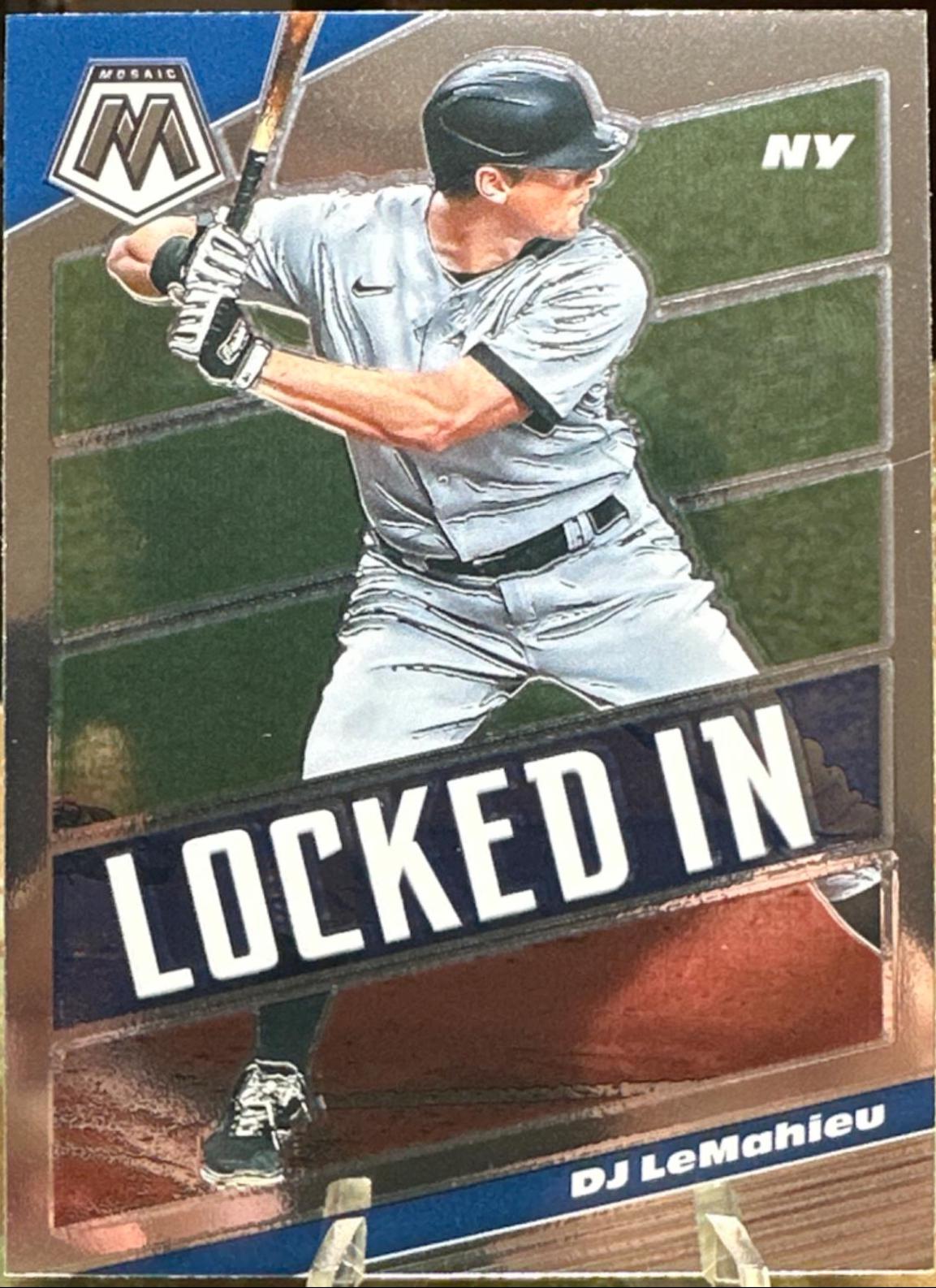 DJ LeMahieu #LI5 Baseball Cards 2021 Panini Mosaic Locked In