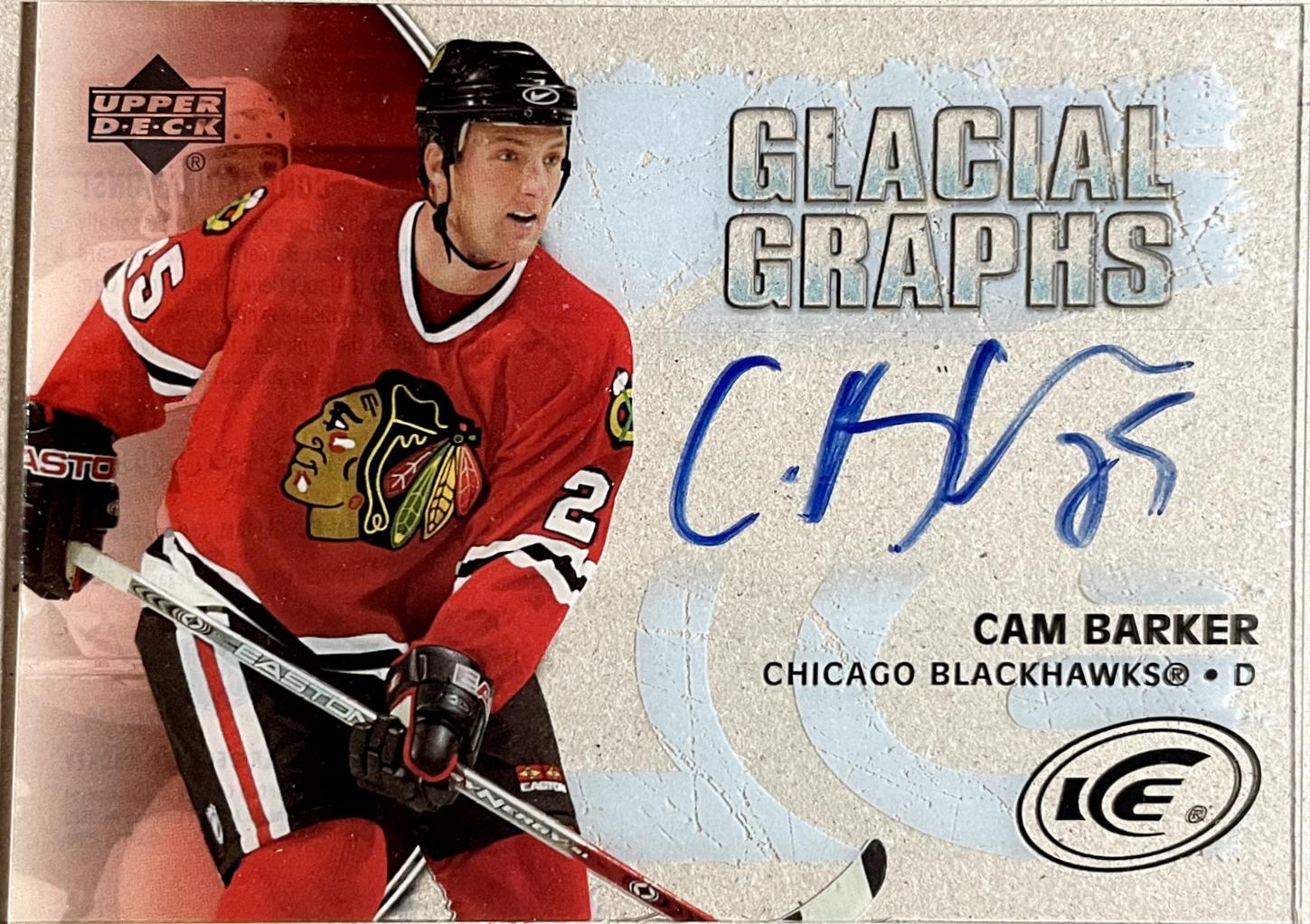 Cam Barker #GG-CB Hockey Cards 2005 Upper Deck Ice Glacial Graphs