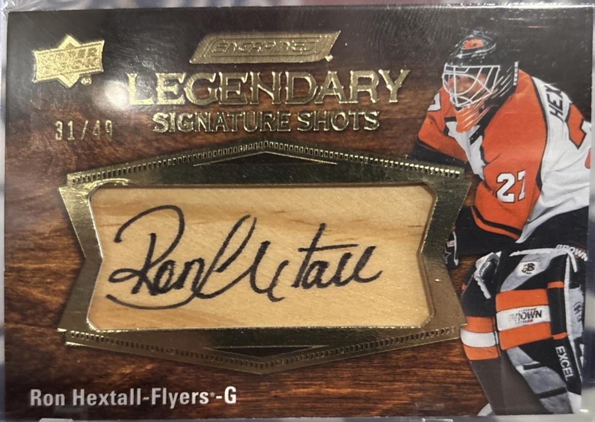 Ron Hextall #LSS-RH 2023 Upper Deck Engrained Signature Shots Legendary Hockey