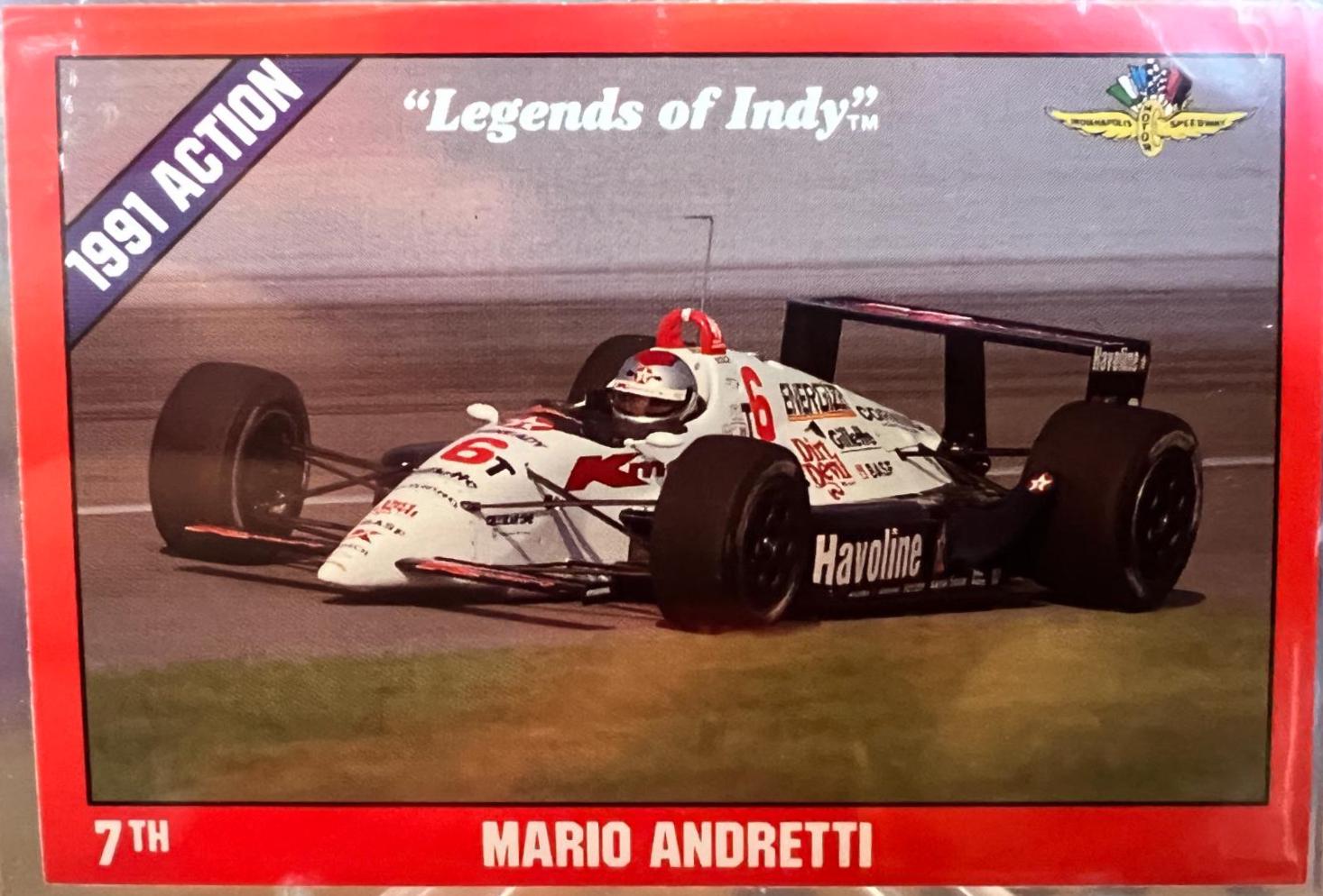 Mario Andretti #8 Racing Cards 1992 Legends of Indy