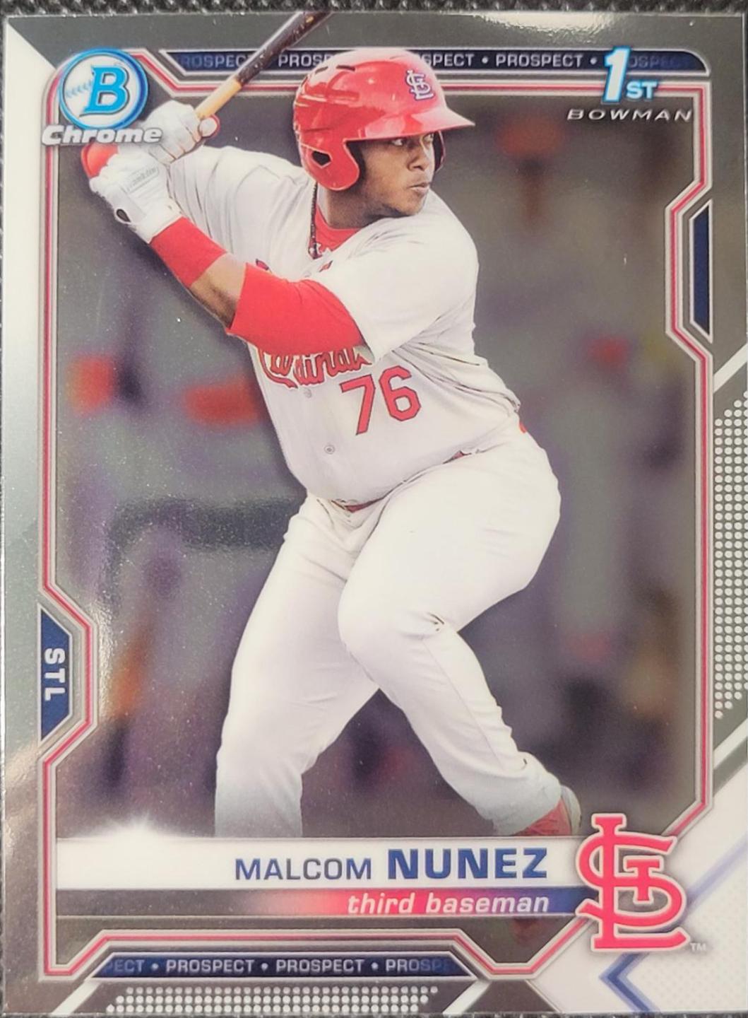 Malcom Nunez #BCP-226 2021 Bowman Chrome Prospects Baseball