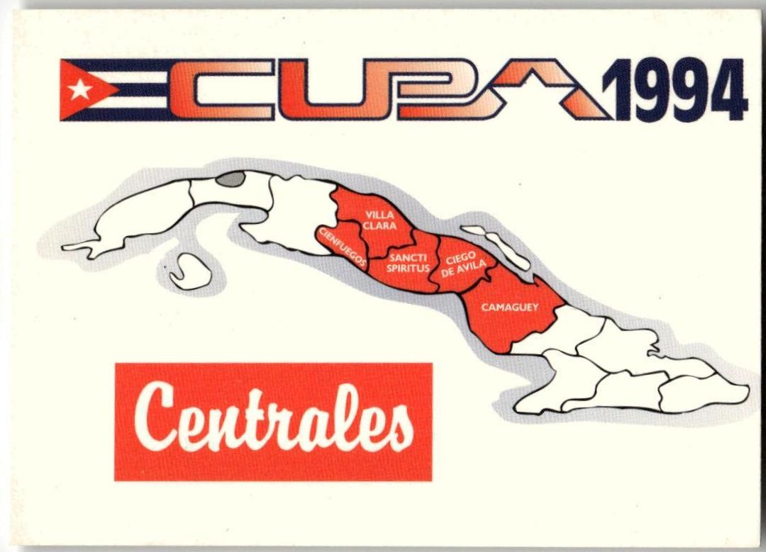 Centrales Team Checklist #99 1994 Cuban Serie Selectiva Baseball