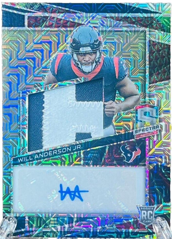 Will Anderson Jr. #3 Football Cards 2023 Panini Spectra Rookie Autograph Neon Orange
