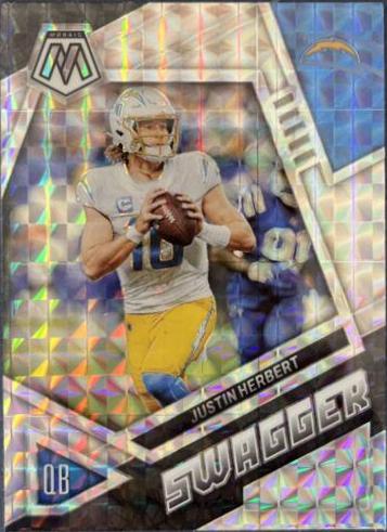 Justin Herbert #SS-JH Football Cards 2023 Panini Mosaic Swagger