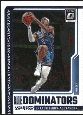 Shai Gilgeous-Alexander #1 Basketball Cards 2023 Donruss Optic Elite Dominators