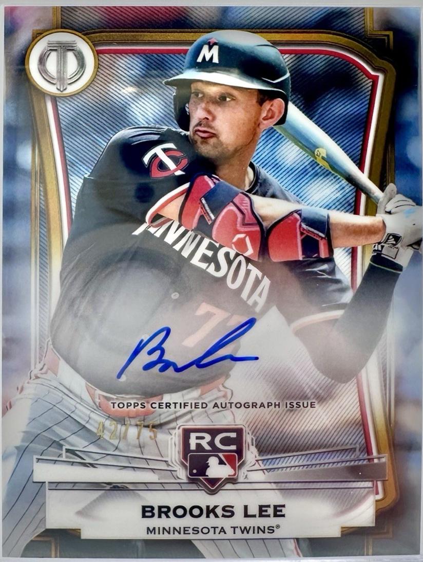 Brooks Lee #LIA-BL Baseball Cards 2025 Topps Tribute League Inauguration Autograph