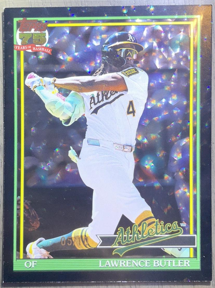 Lawrence Butler [Black Crackleboard Foil] #T91-85