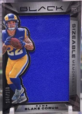 Blake Corum #SR-BCM Football Cards 2024 Panini Black Sizeable Rookie Memorabilia
