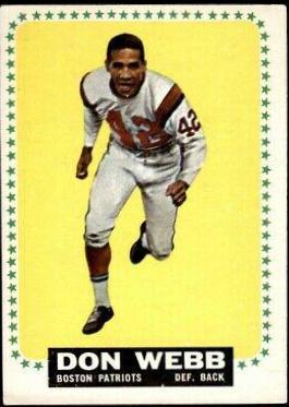 Don Webb #20 Football Cards 1964 Topps