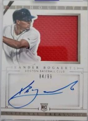 Xander Bogaerts #1 Baseball Cards 2014 Panini National Treasures Rookie Silhouette Signatures