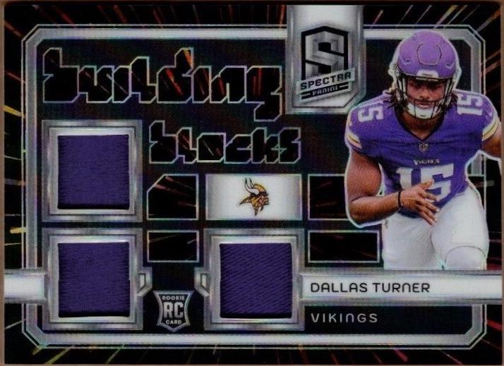 Dallas Turner #BB-DTR Football Cards 2024 Panini Spectra Building Blocks
