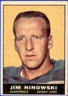 Jim Ninowski #29 Football Cards 1961 Topps