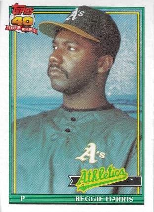 Reggie Harris #177 Baseball Cards 1991 Topps