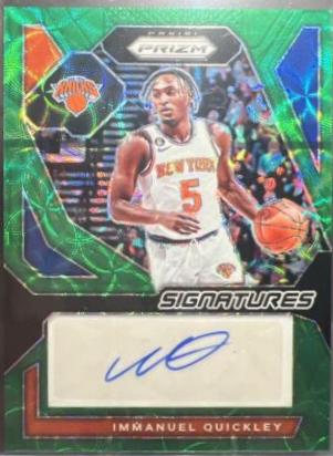 Immanuel Quickley [Green Choice Prizm] #SIG-IMM