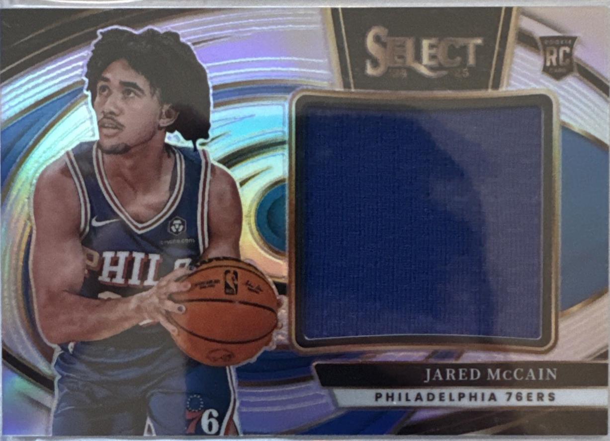 Jared McCain #29 2024 Panini Select Jumbo Rookie Swatch Basketball