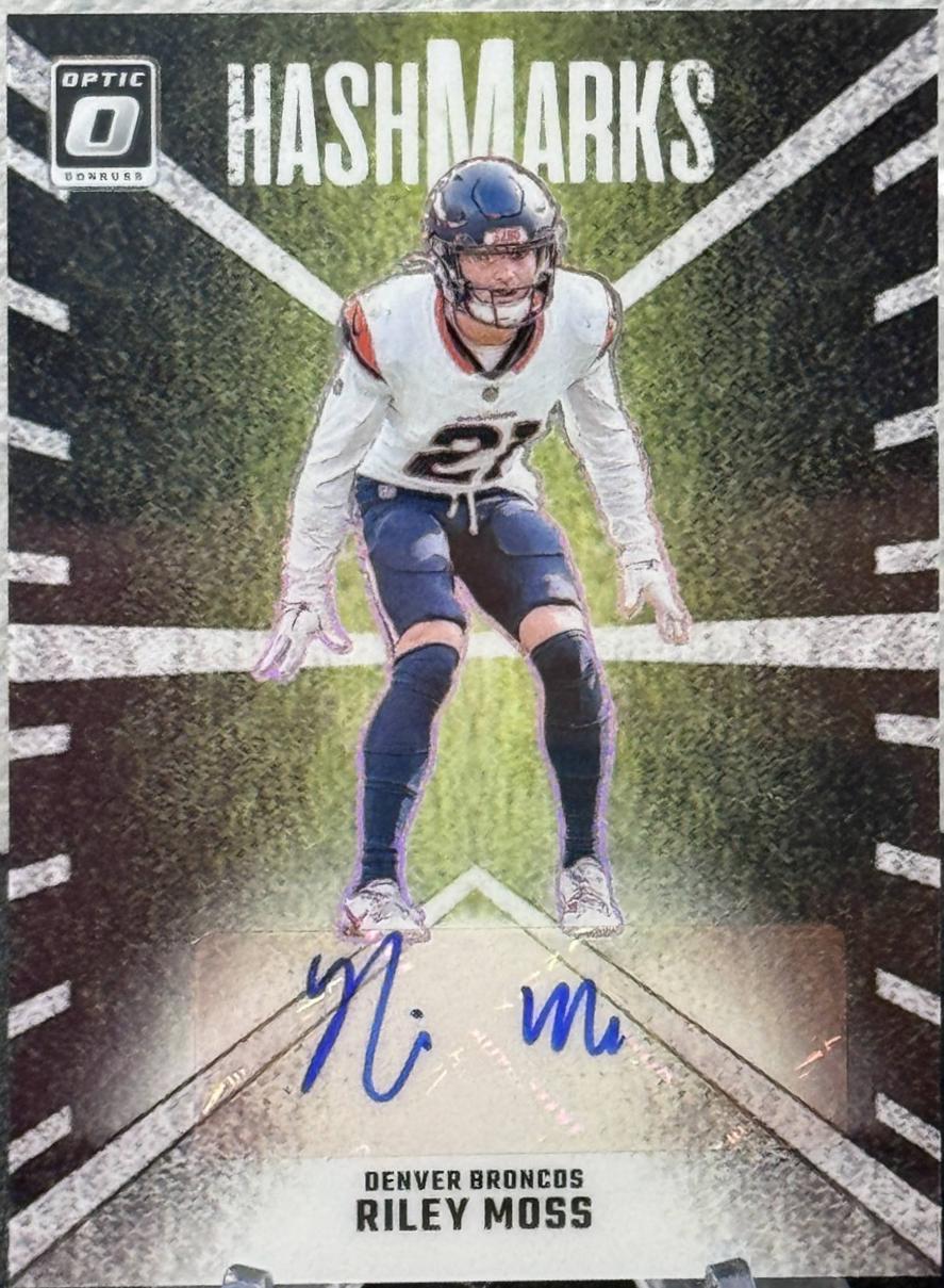 Riley Moss #48 Football Cards 2024 Panini Donruss Optic Hash Marks