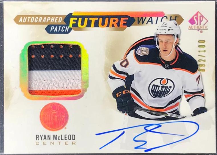 Ryan McLeod #FWAP-RM Hockey Cards 2021 SP Authentic 2020 Limited Autograph Future Watch Patch