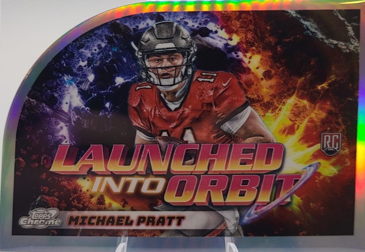Michael Pratt #LIO-7 Football Cards 2024 Topps Cosmic Chrome Launched Into Orbit